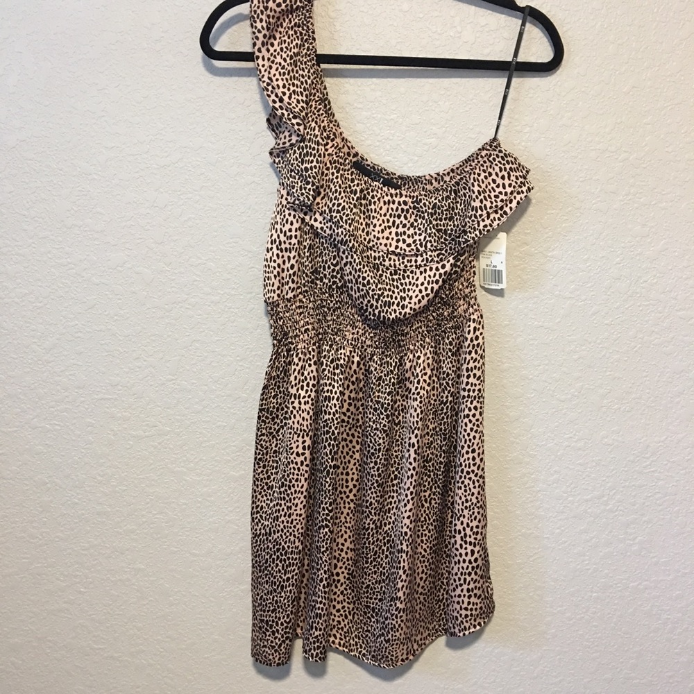 One Shoulder Forever 21 Animal Print Dress NWT
